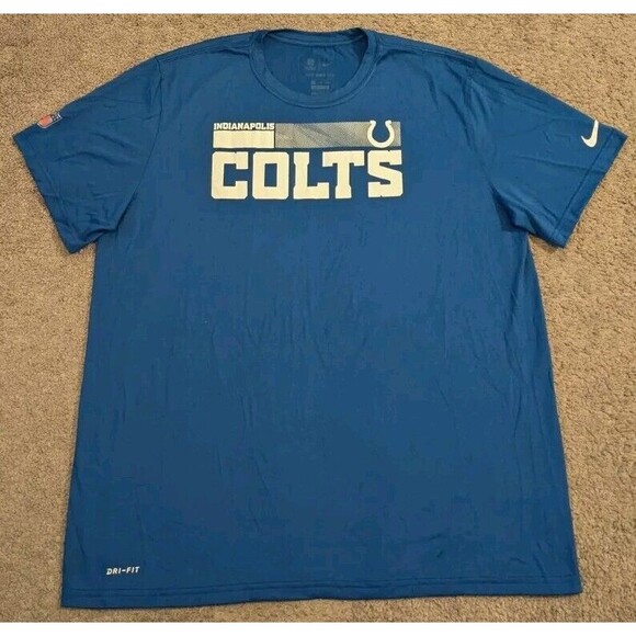 Nike Dri-Fit NFL OnField Indianapolis Colts Short Sleeve T-Shirt NKDI Men's 2XL - Picture 1 of 5